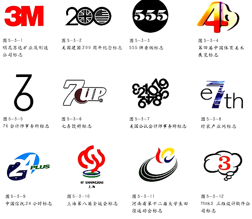 数字造型logo设计