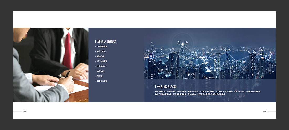 北京万古人力资源公司宣传册，精装画册设计-5