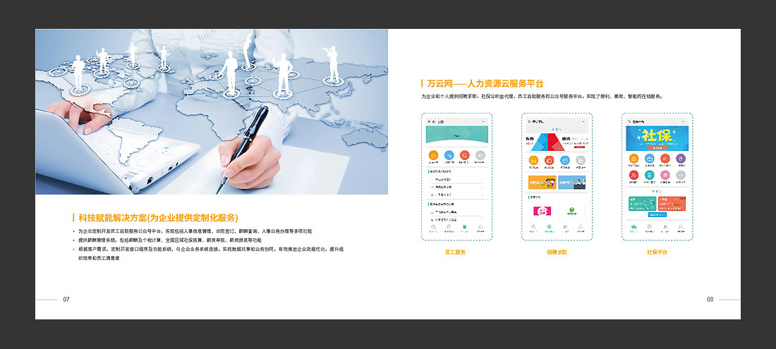 北京万古人力资源公司宣传册，精装画册设计-6